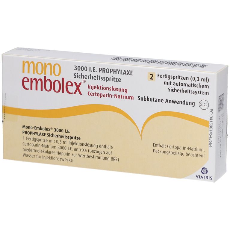 mono embolex® 3000 I.E. PROPHYLAXE 2 St mit dem E-Rezept kaufen - Shop