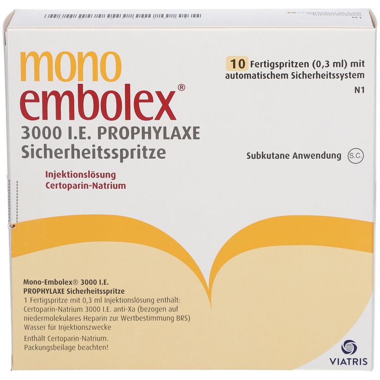 mono embolex® 3000 I.E. PROPHYLAXE 10 St mit dem E-Rezept kaufen - Shop