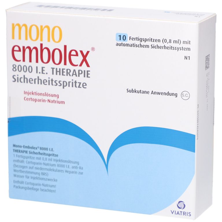 mono embolex® 8000 I.E. THERAPIE 10 St mit dem ERezept kaufen Shop