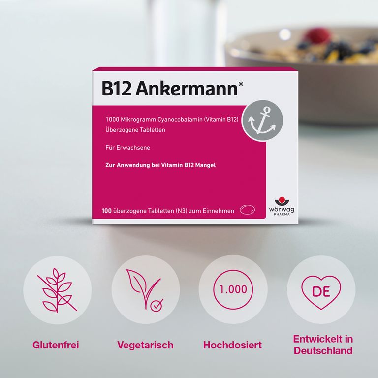 B12 Ankermann® Hochdosiert 1.000μg Vitamin B12 100 St - Shop Apotheke