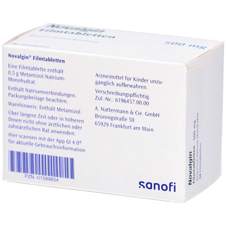 Novalgin® 50 St mit dem E-Rezept kaufen - Shop Apotheke