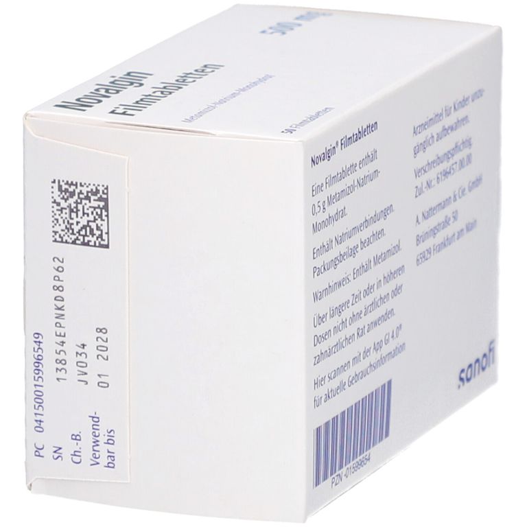 Novalgin® 50 St mit dem E-Rezept kaufen - Shop Apotheke