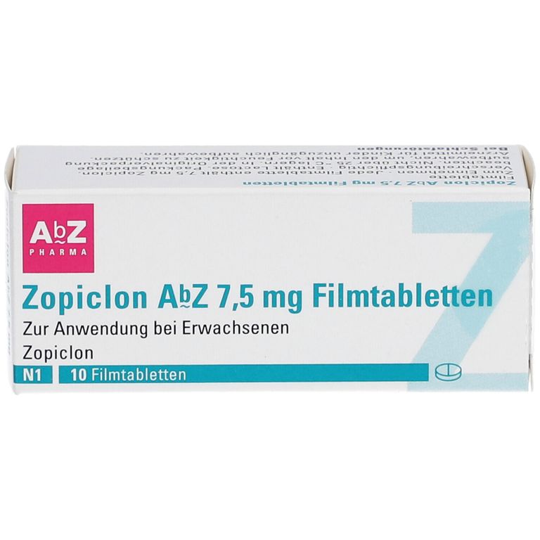 Zopiclon AbZ 7.5Mg b 10 St mit dem ERezept kaufen Shop Apotheke