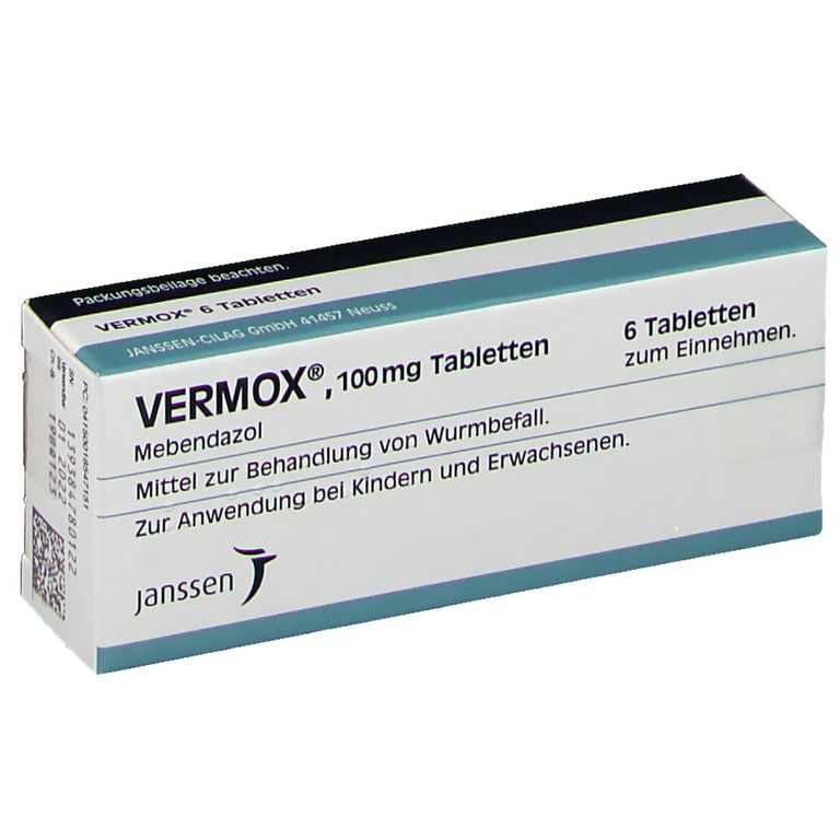 VERMOX® 100 mg 6 St mit dem E-Rezept kaufen - Shop Apotheke