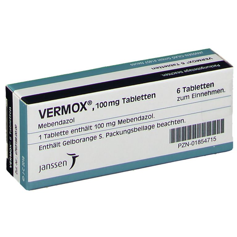 VERMOX® 100 mg 6 St mit dem E-Rezept kaufen - Shop Apotheke
