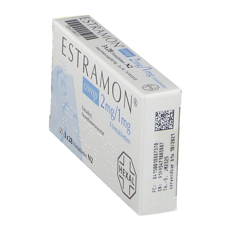 ESTRAMON® comp 2 mg/1 mg 3x28 St mit dem ERezept kaufen Shop Apotheke