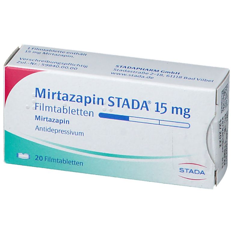 Mirtazapin STADA 15 Mg 20 St Mit Dem E Rezept Kaufen Shop Apotheke