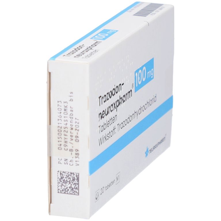 Trazodonneuraxpharm® 100 mg 20 St mit dem ERezept kaufen Shop Apotheke