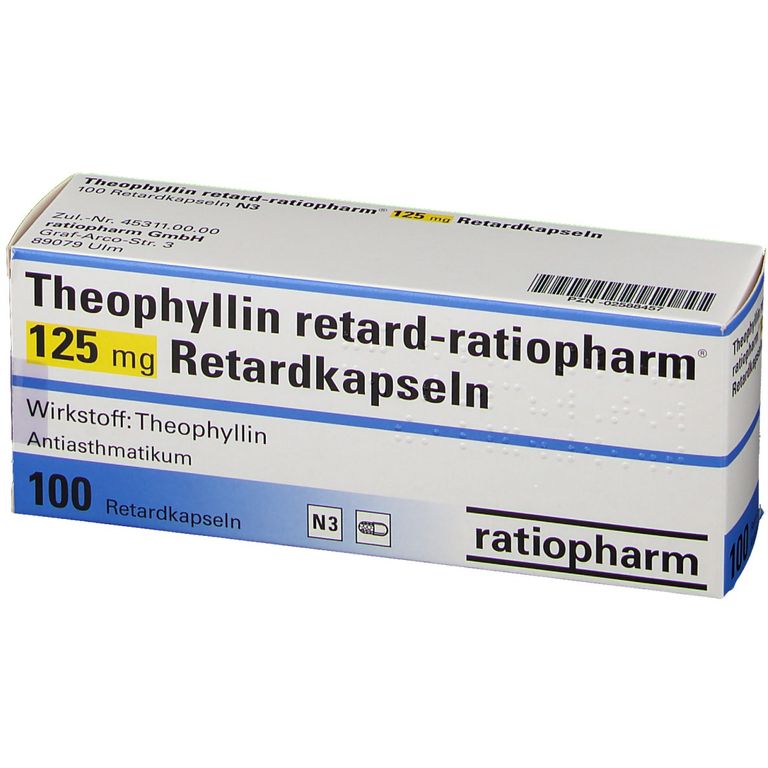 Theophyllin Retard-ratiopharm® 125 Mg 100 St Mit Dem E-Rezept Kaufen ...