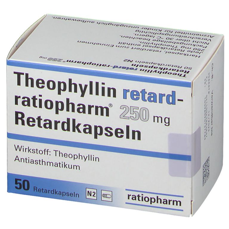 Theophyllin Retard Ratiopharm 250 Mg 50 St Mit Dem E Rezept Kaufen