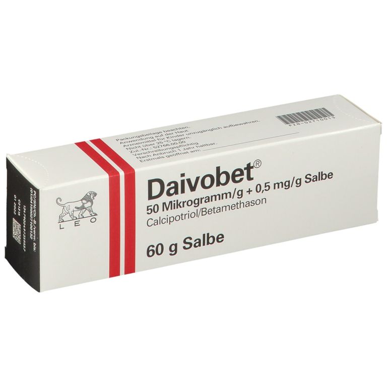 Daivobet® 50 Mikrogramm/g + 0,5 mg/g Salbe 60 g mit dem E-Rezept kaufen ...