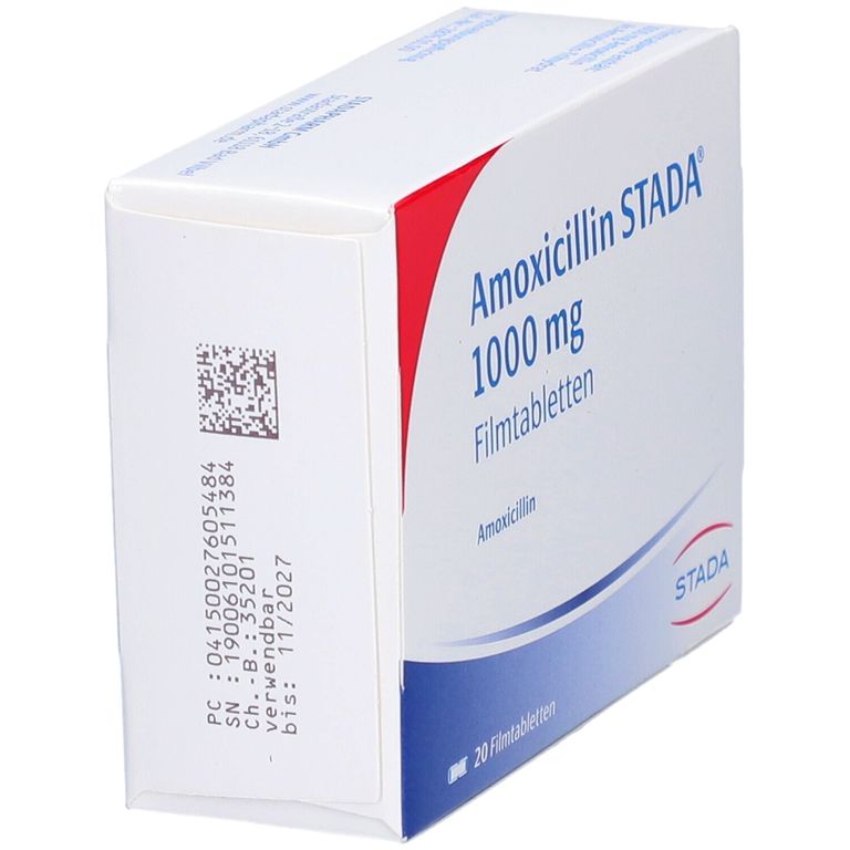 Amoxicillin STADA® 1000 mg 20 St mit dem E-Rezept kaufen - SHOP APOTHEKE
