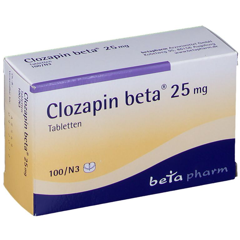 Clozapin beta® 25 mg 100 St mit dem E-Rezept kaufen - Shop Apotheke