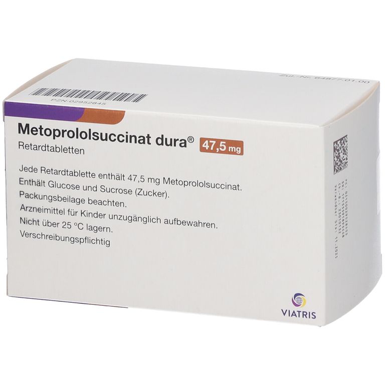 Metoprololsuccinat dura® 47,5 mg 100 St mit dem E-Rezept kaufen - Shop
