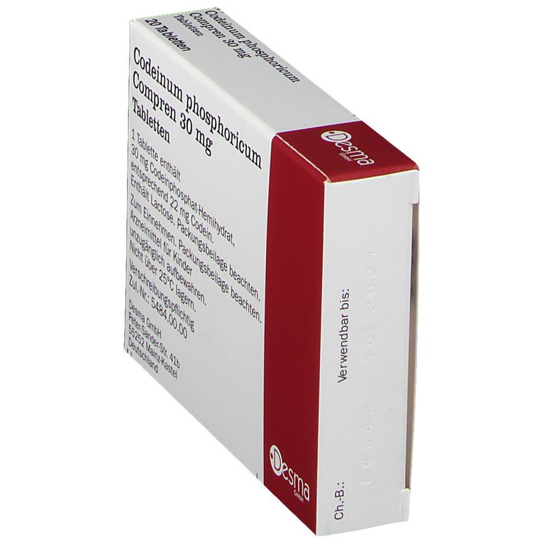 Codeinum Phosphoricum Forte Compren 50 Mg Preis Codeinum phosphoricum Compren 30 mg 20 St mit dem E-Rezept kaufen