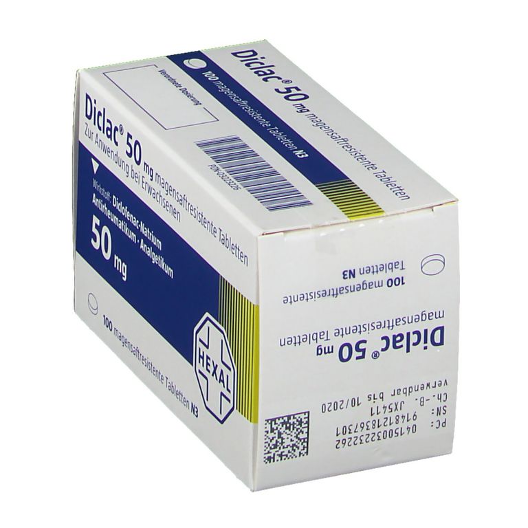 Diclac® 50 mg 100 St mit dem ERezept kaufen Shop Apotheke