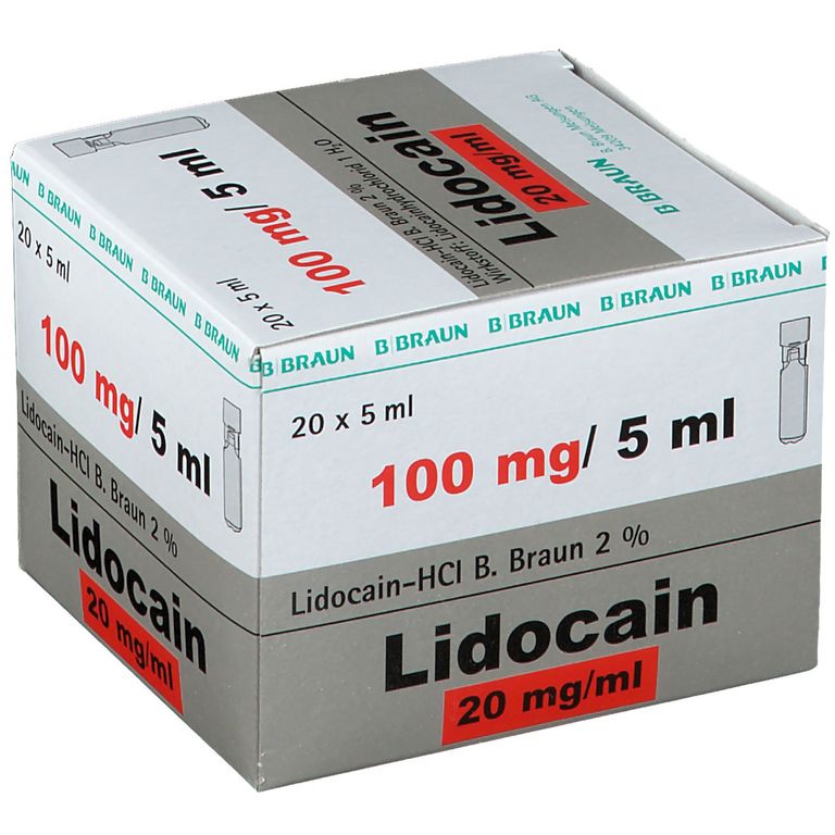 Lidocain-HCl B .Braun 2 % 20x5 Ml Mit Dem E-Rezept Kaufen - Shop Apotheke