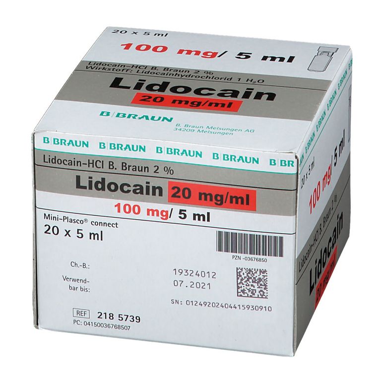 Lidocain-HCl B .Braun 2 % 20x5 Ml Mit Dem E-Rezept Kaufen - Shop Apotheke