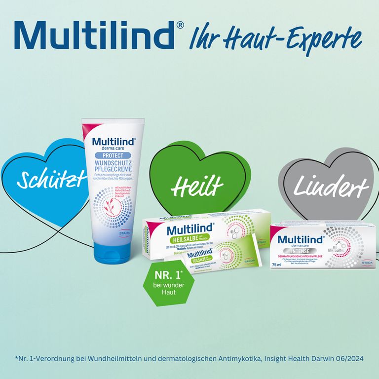 Multilind® Heilsalbe bei wunder und entzündeter Haut mit Zinkoxid und ...