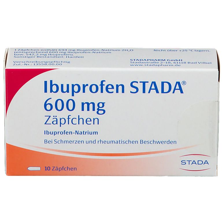 Ibuprofen STADA® 600 Zäpfchen 10 St