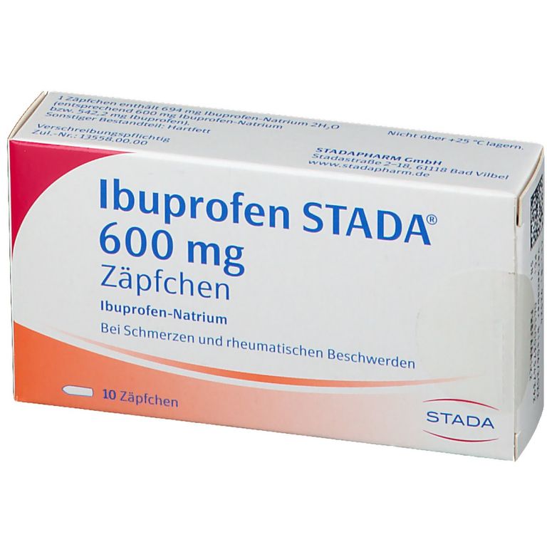 Ibuprofen STADA® 600 Zäpfchen 10 St - shop-apotheke.com