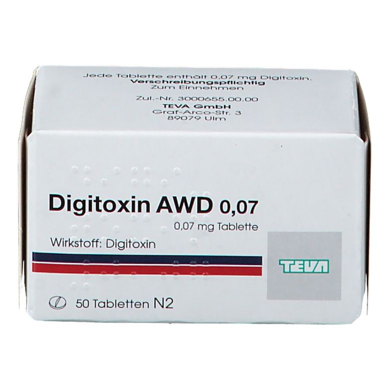 Digitoxin AWD 0,07 mg 50 St mit dem E-Rezept kaufen - Shop Apotheke