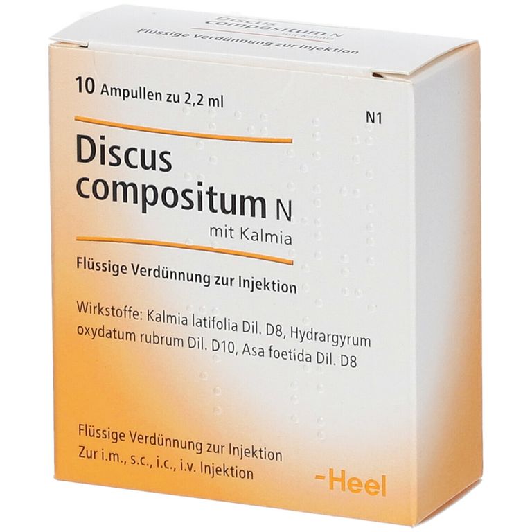 DISCUS Compositum N Mit Kalmia Ampullen – 100 Stück, Apothekenpflichtiges Homöopathisches Arzneimittel
