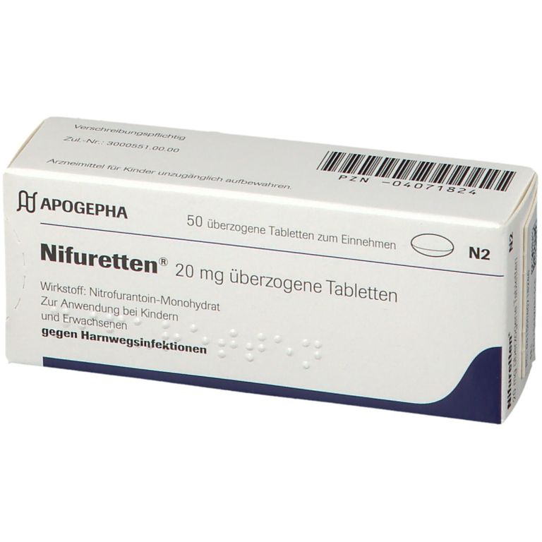 Nifuretten® 20 mg 50 St mit dem ERezept kaufen Shop Apotheke