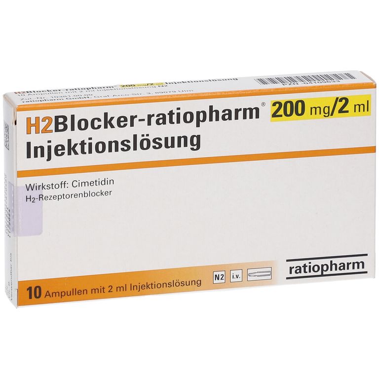 H2Blockerratiopharm® 200 mg/2 ml 10x2 ml mit dem ERezept kaufen