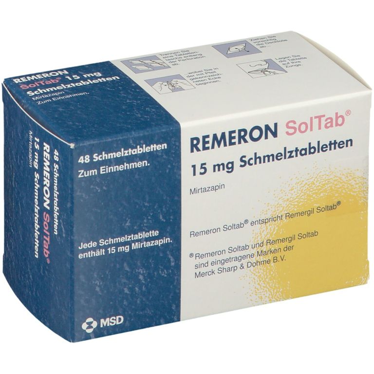 REMERON SolTab® 15 mg 48 St mit dem ERezept kaufen Shop Apotheke