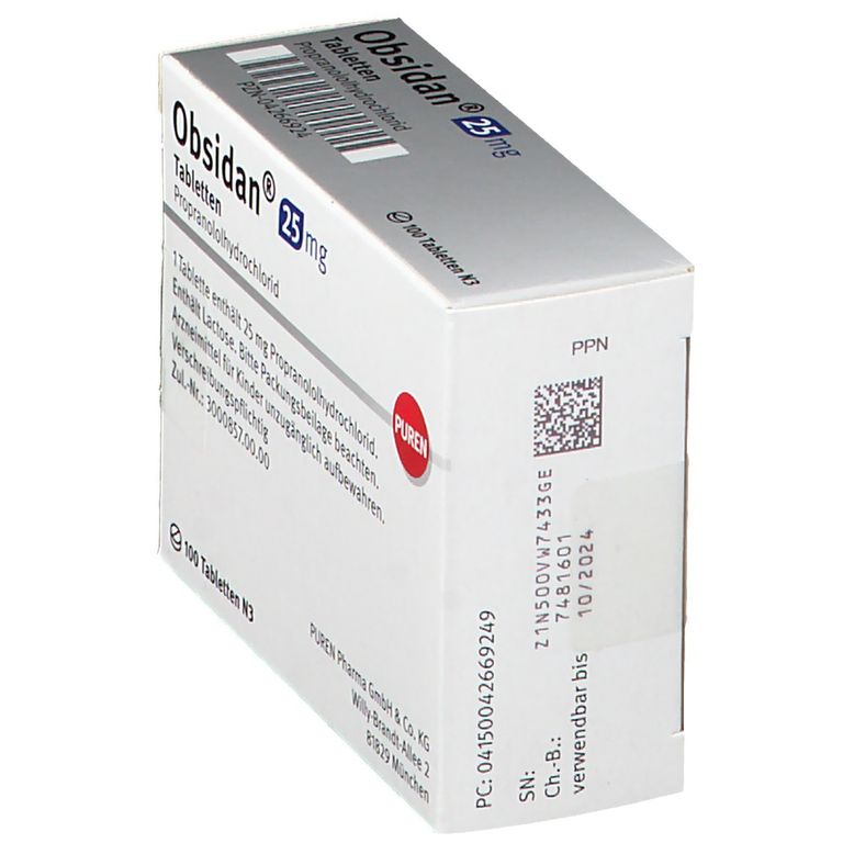 Obsidan® 25 mg 100 St mit dem ERezept kaufen Shop Apotheke