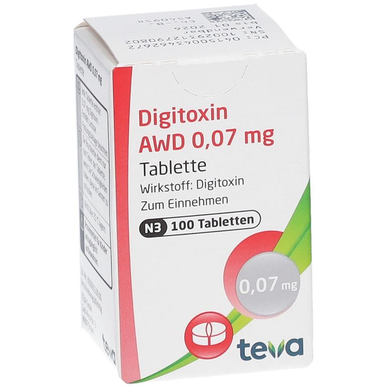 Digitoxin AWD 0,07 mg 100 St mit dem ERezept kaufen Shop Apotheke