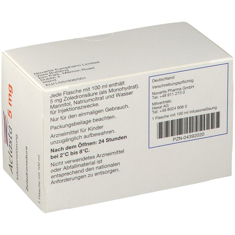 Aclasta® 5 mg Infusions 100 ml mit dem E-Rezept kaufen - Shop Apotheke