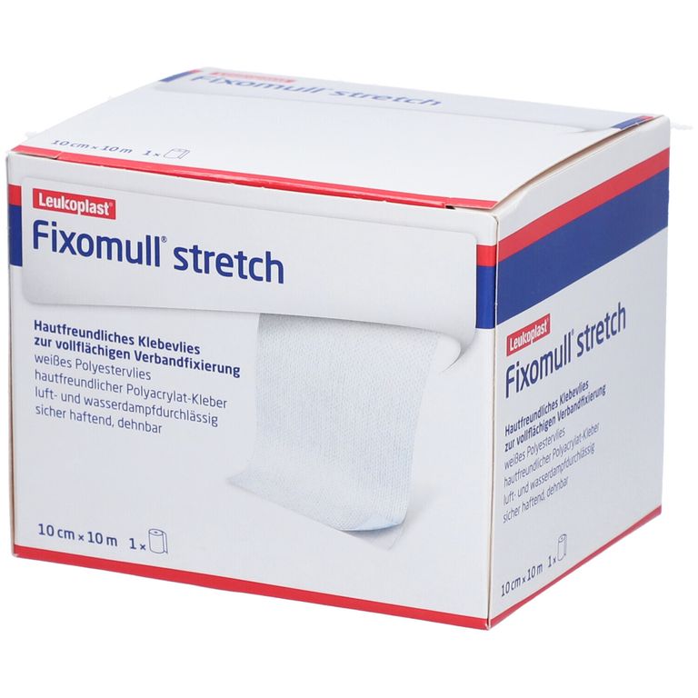 Fixomull Stretch 10 Cm X 10 M - Cerotto Di Fissaggio In Rotolo, Ipoallergenico, Traspirante, Con Forbici Incluse