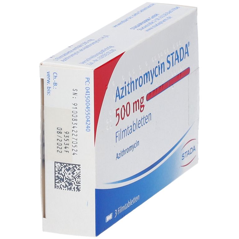 Azithromycin STADA 500 mg 3 St mit dem E-Rezept kaufen - Shop Apotheke
