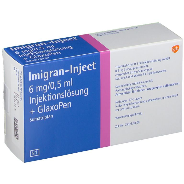 Imigran Injectabil Imigran-Inject 6 mg/0,5 ml + GlaxoPen 2 St mit dem E-Rezept kaufen ...