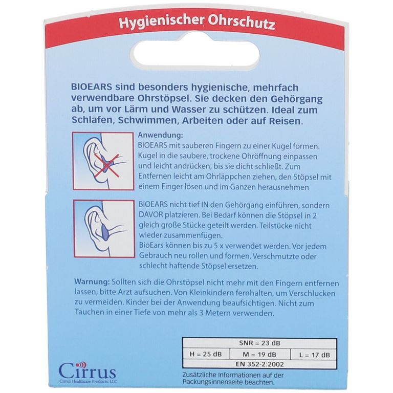 BIOEARS® Silikon Ohrstöpsel 6 St - Shop Apotheke