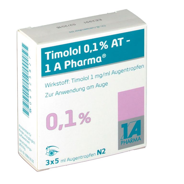 Timolol 0,1 AT 1 A Pharma® 3x5 ml mit dem ERezept kaufen Shop