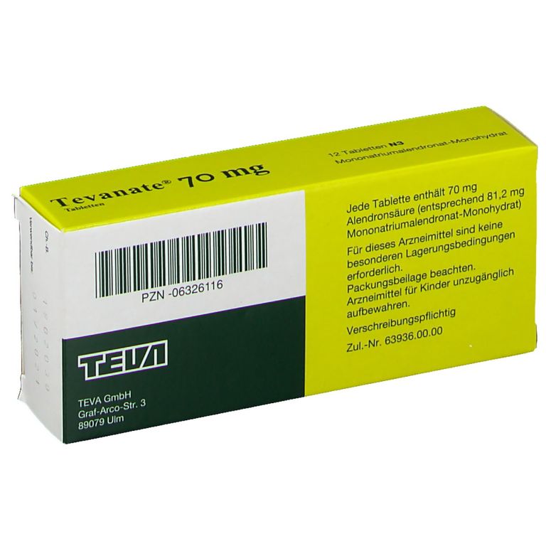 Tevanate® 70 mg 12 St mit dem ERezept kaufen Shop Apotheke