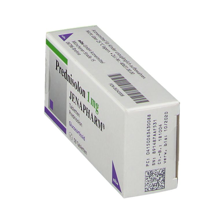 Prednisolon 1 mg JENAPHARM® 50 St mit dem ERezept kaufen Shop Apotheke