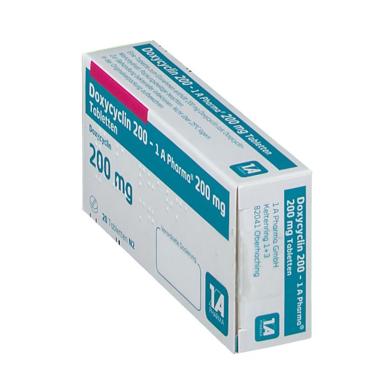 Doxycyclin 200 1A Pharma® 20 St mit dem ERezept kaufen Shop Apotheke