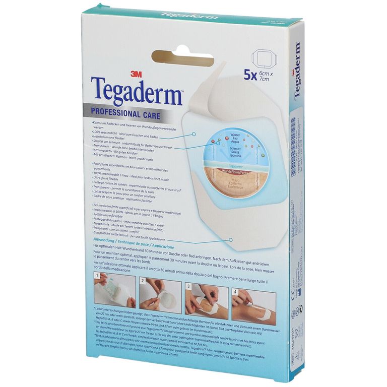 Tegaderm Film 6 x 7 cm 5 St - Shop Apotheke