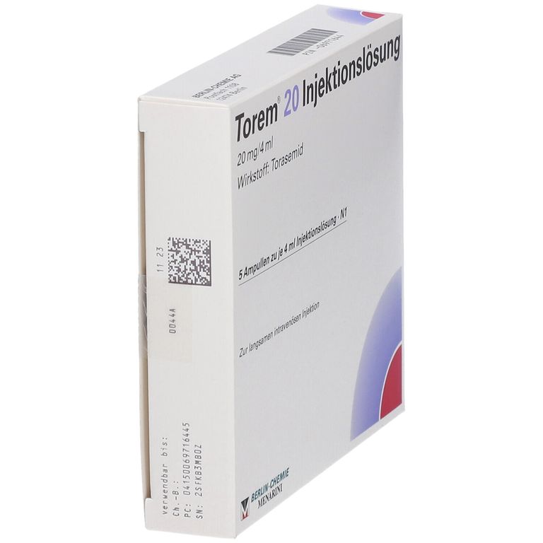 Torem® 20 Injektionslösung 5x4 ml mit dem E-Rezept kaufen - Shop Apotheke