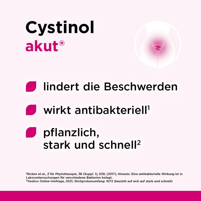 Cystinol akut bei akuter Blasenentzündung & Harnwegsinfektion 100 St ...