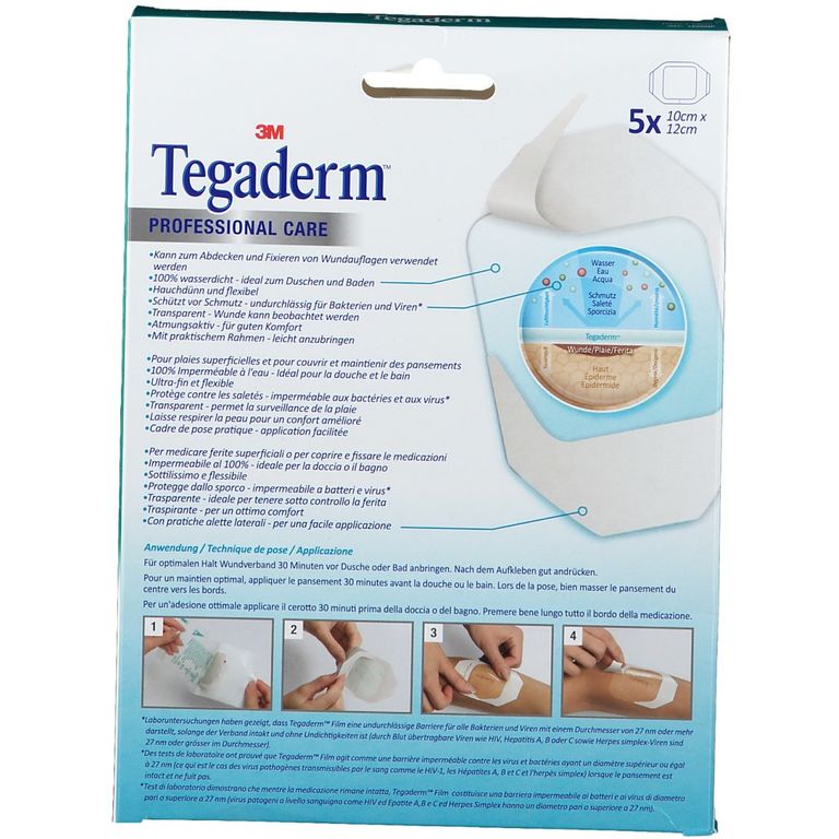 Tegaderm Film 10 x 12 cm 5 St - Shop Apotheke