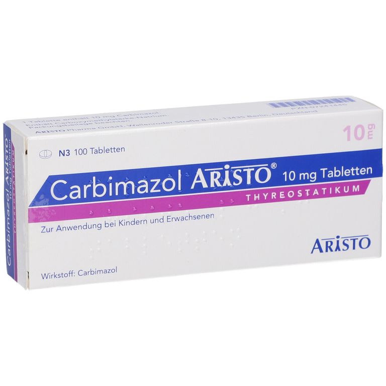 Carbimazol Aristo® 10 mg 100 St mit dem ERezept kaufen Shop Apotheke
