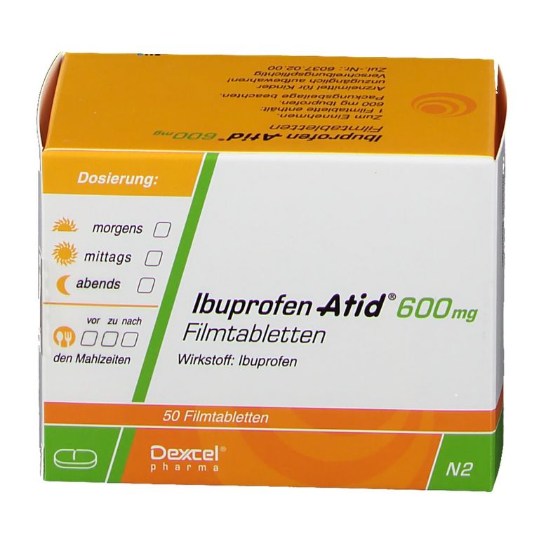 Ibuprofen Atid® 600 mg 50 St mit dem ERezept kaufen Shop Apotheke