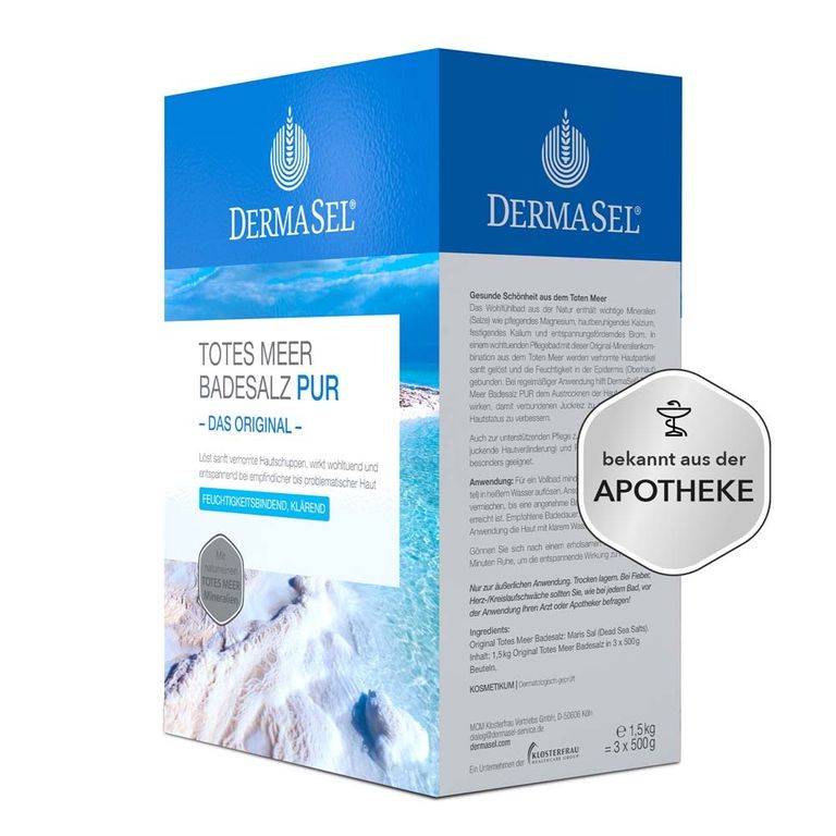 DERMASEL® Totes Meer Salz Pur 1,5 kg - Shop Apotheke