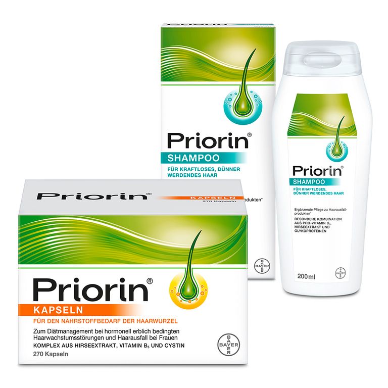 Priorin® Haarpflege-Set: bei hormonell erblich bedingtem Haarausfall ...