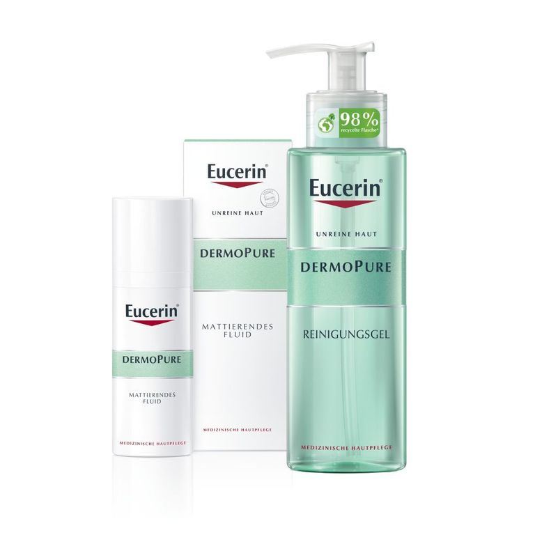 Eucerin® DermoPure Reinigungsgel + Eucerin® DermoPure Mattierendes ...